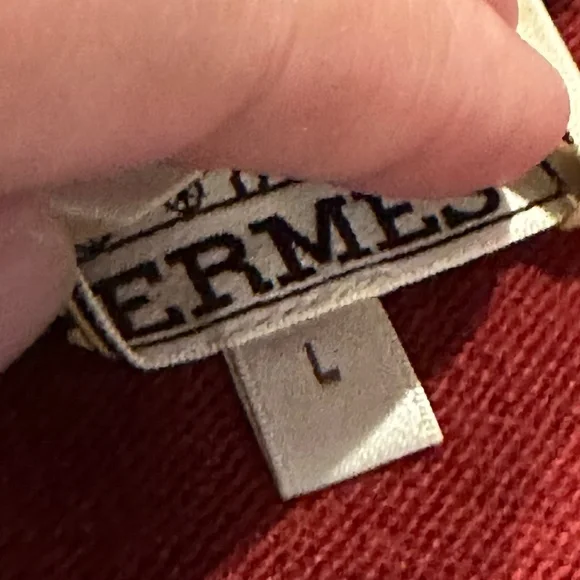 Hermes Quarter Button Neck Cashmere & Wool Jumper Mens L - Picture 12 of 16